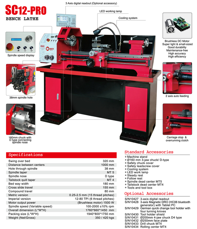  SC12 TOPBENCH LATHE 