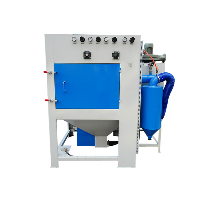 automatic wheel sand blasting machine with turntable