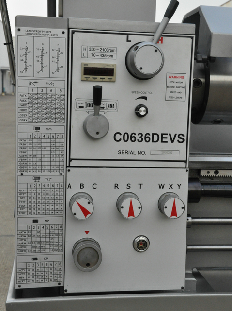 FREQUENCY INVETER VARIO DRIVE FEEDING BOX ENGINE LATHE C0636DV/1000MM