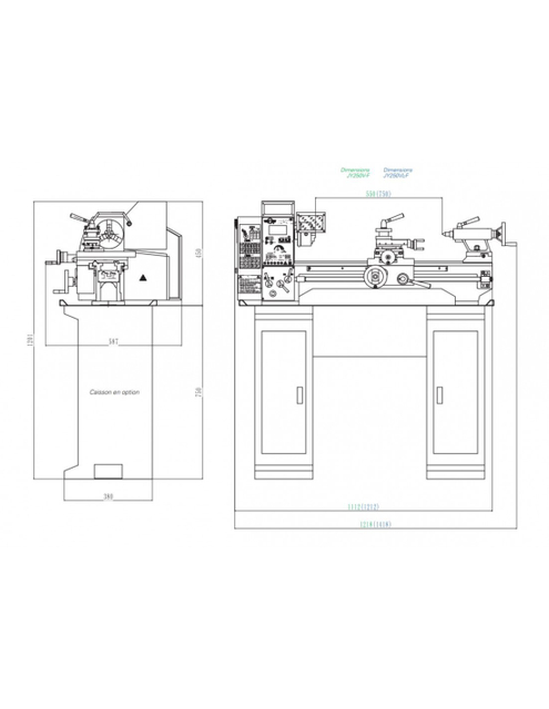  AUTO FEEDING BENCH LATHE JY250VFX550 