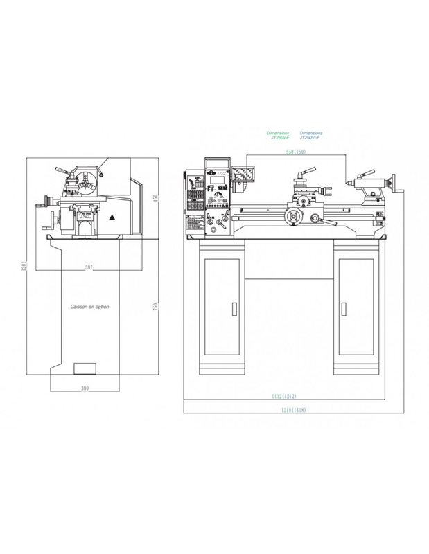  AUTO FEEDING BENCH LATHE JY250VFX550 