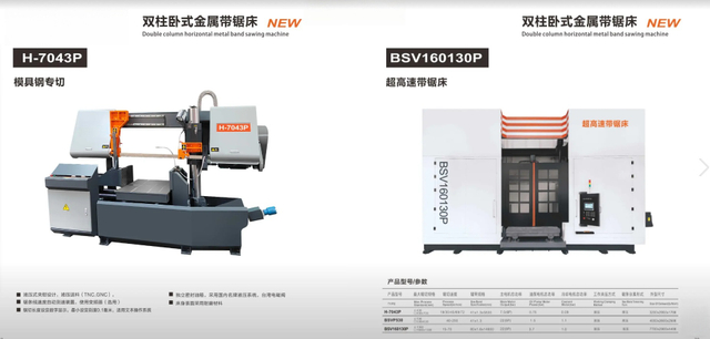 DOUBLE COLUMN HORIZONTAL METAL BAND SAWING MACHINE H-7043P