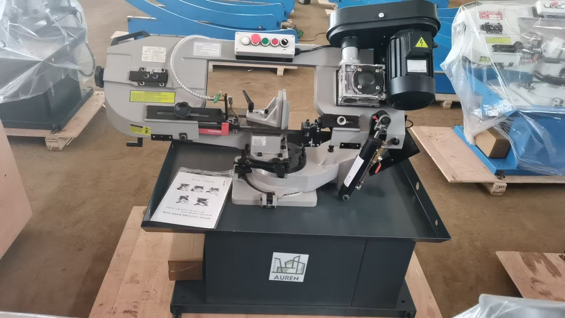 Mini Rotary Metal Cutting Band Saw Machine BS-712R(BELT DRIVE )