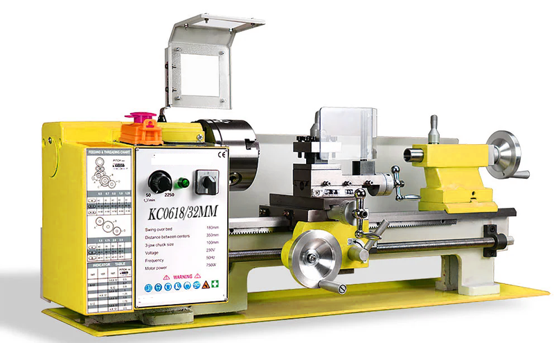 32 MM SPINDEL 180*350mm Capacity 32mm Spindle Hole 750W Brushless Motor Mini Metal Lathe Machine