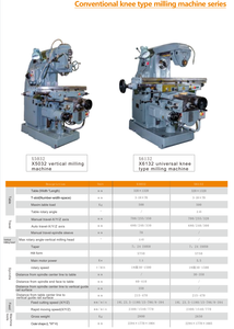 UNIVERSAL KNEE TYPE MILLING MACHINE X5032;X6132