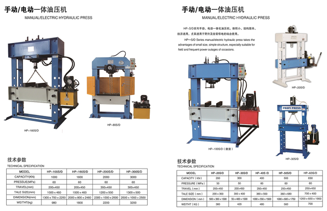 MANULA AND .HYDRAULIC PRESS 