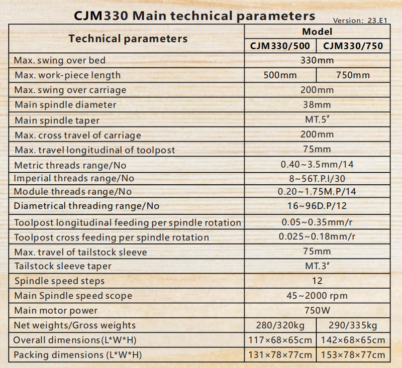  CJM330X500MM(750MM)