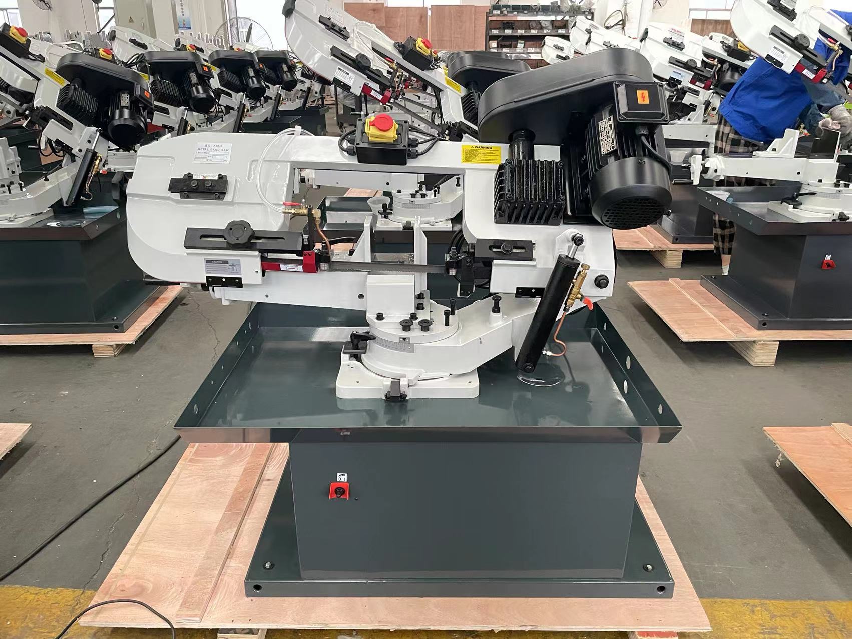 Mini Rotary Metal Cutting Band Saw Machine BS-712R(BELT DRIVE )