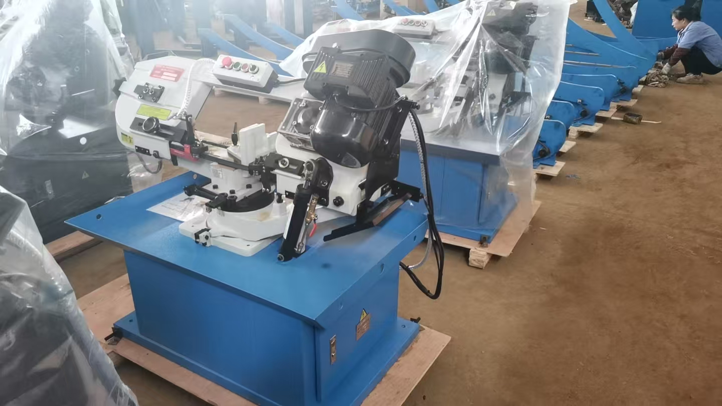 Mini Rotary Metal Cutting Band Saw Machine BS-712R(BELT DRIVE )