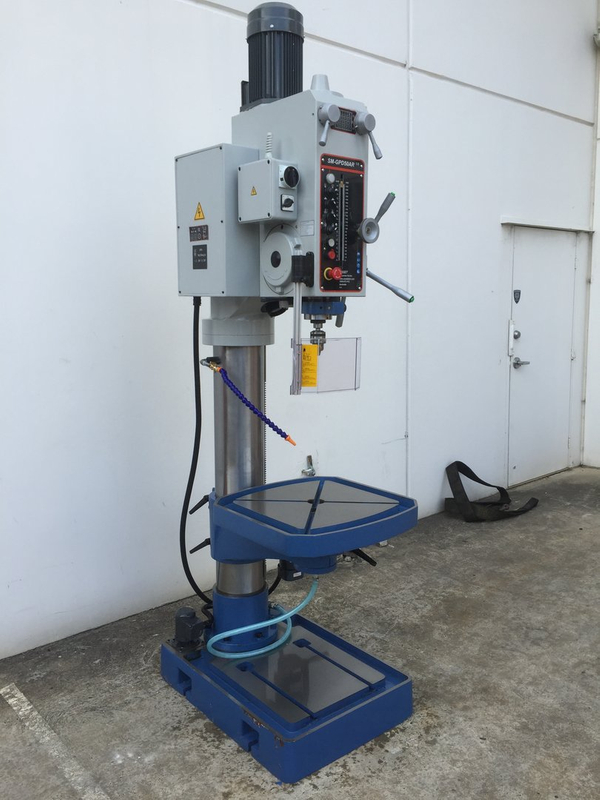 GPD50AR. 415Volt, 50mm Capacity Geared Head Drill with Power Feed, Power Table Up & Down, Coolant