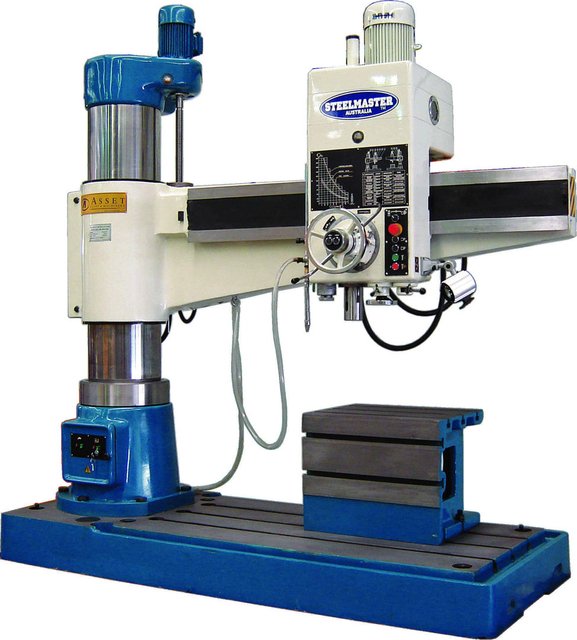 RD2063. Radial Arm Drill Steelmaster. 2000mm Arm, 63mm Drilling Capacity, 5 M.T. Spindle,