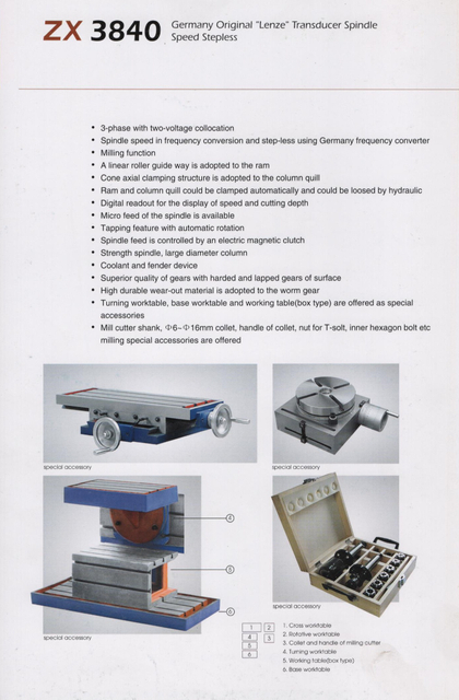 DRILLING AND MILLING MACHINE ZX3840