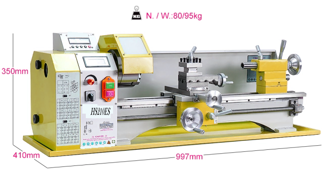 HS210ESX600 Auto Left&Right Threading Making Mini CNC Metal Lathe Machine