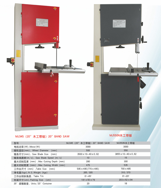 20" WOOD BAND SAW MJ345-MJ550N